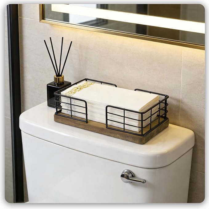 Kordory Wooden Guest Towel Holder Tray - Image 6
