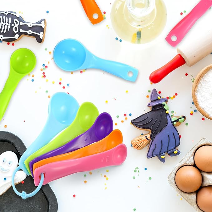 Frienda 20 Pieces Colorful Plastic Measuring Cup Spoons - Image 6
