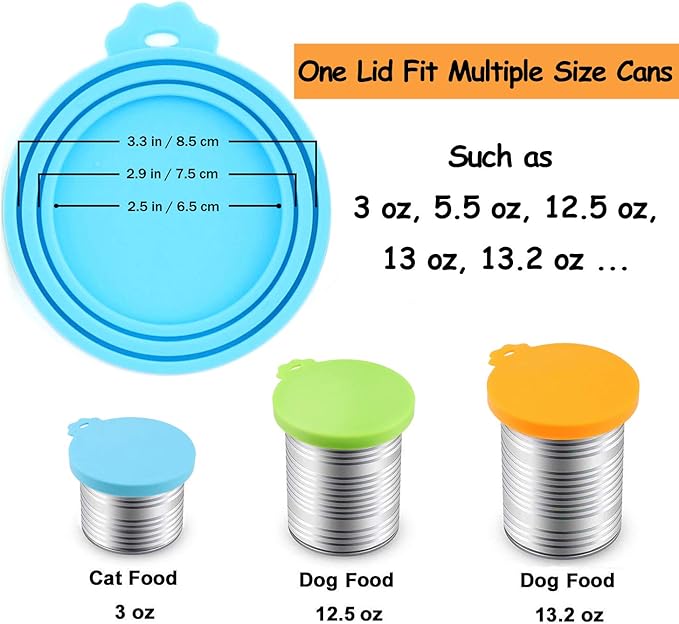 Comtim Pet Food Can Cover Silicone Can Lids - Image 3