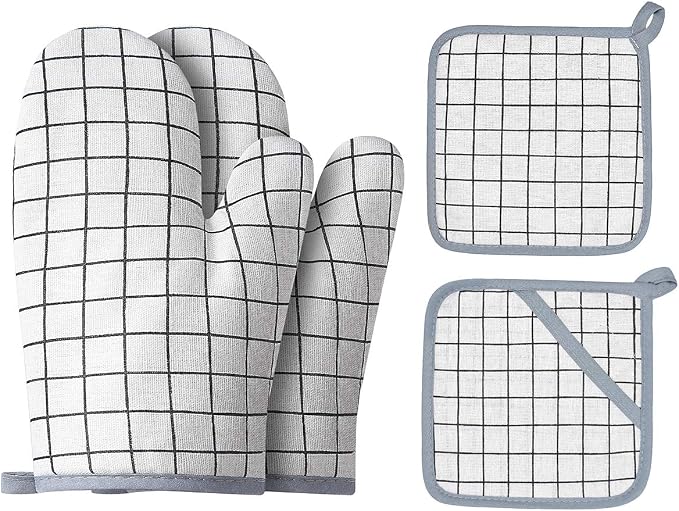 Oven Mitts and Potholders BBQ Gloves-Oven Mitts and Pot Holders by Win+Change