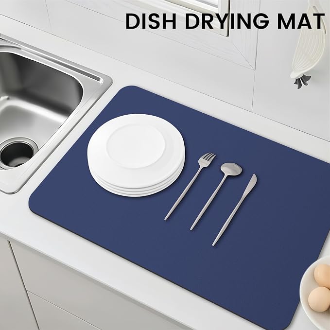 WISELIFE Dish Drying Mat Super Absorbent Drying Mat Large Dish Drying Mats - Image 6