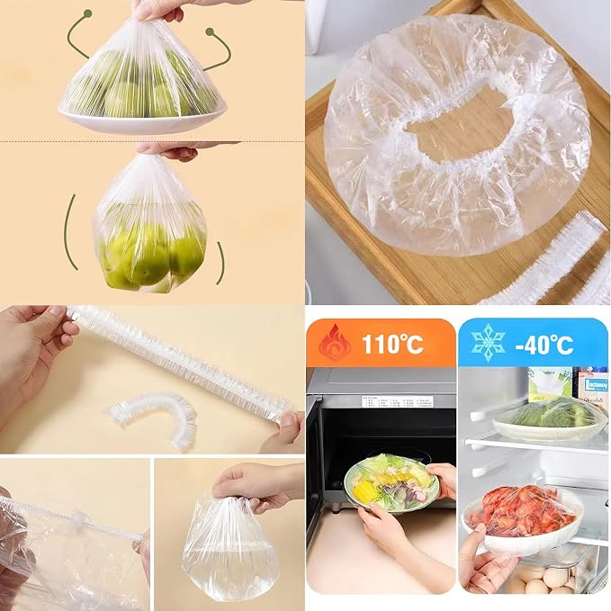 300 Pcs Reusable Elastic Food Covers –Stretchable Bowl & Plate Covers - Image 4
