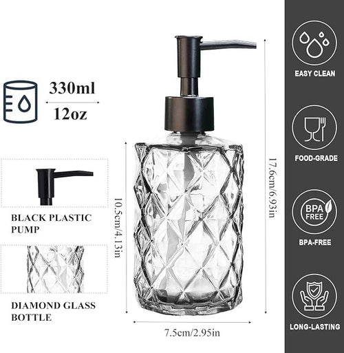 12Oz Small Glass Soap Dispenser - Image 2