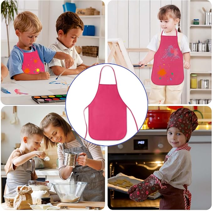 KUUQA 16/24/30/36/40Pcs Kids Apron Painting Aprons - Image 5