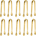 10 Pack Small Ice Tongs Sugar Tongs, Stainless Steel Mini Serving Appetizers by TOUGS