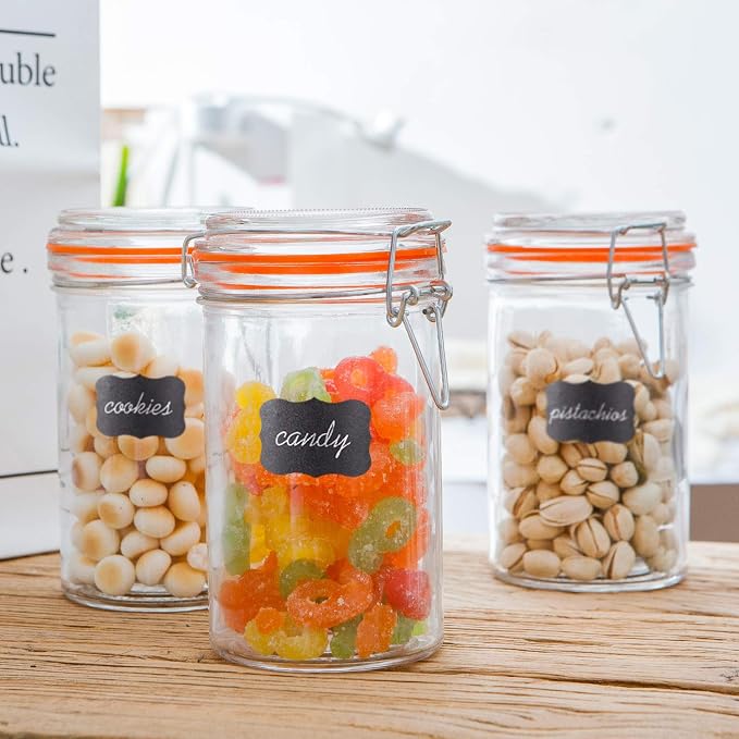 Glass Jars With Airtight Lids, 16 oz Glass Jars With Leak Proof Rubber Gasket - Image 7
