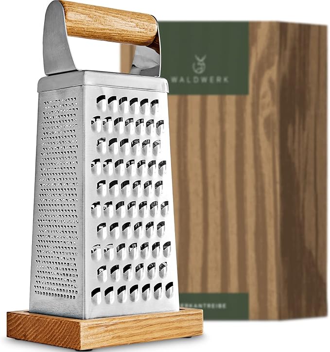 WALDWERK Premium Grater with Etched Stainless Steel Blades by WALDWERK