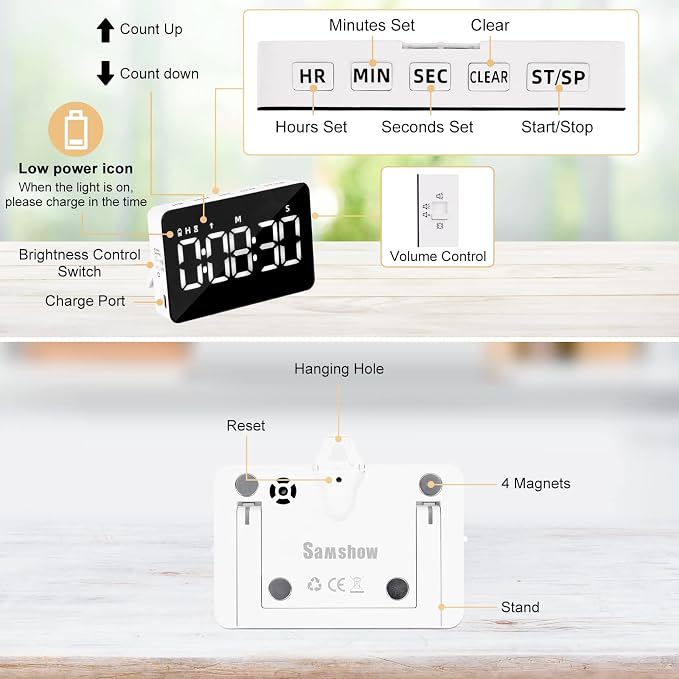 Rechargeable Digital Kitchen Timer - Image 6
