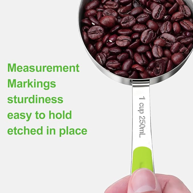 Bopei Measuring Cups and Spoons Set Stainless Steel 10 Piece - Image 4