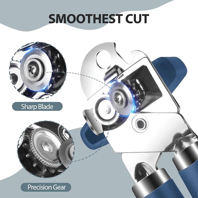 Safring Can Opener Manual, Heavy Duty Handheld Strong Can Opener - Image 3