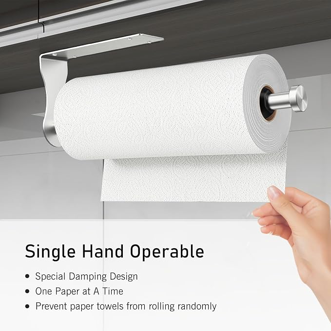 SetSail Paper Towel Holder, 2 Packs Single Hand Operable Paper Towel Holder - Image 3