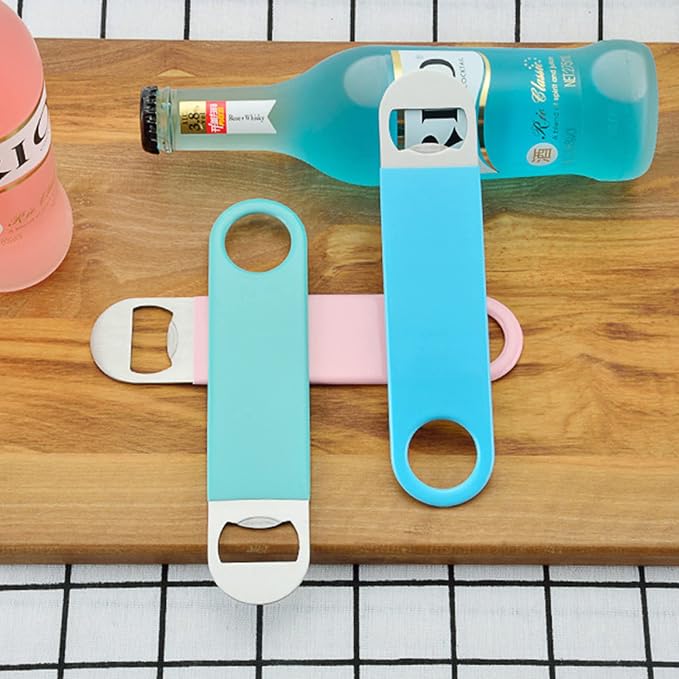 KTOJOY 3 Pack Heavy Duty Stainless Steel Flat Bottle Opener, Solid and Beer - Image 5