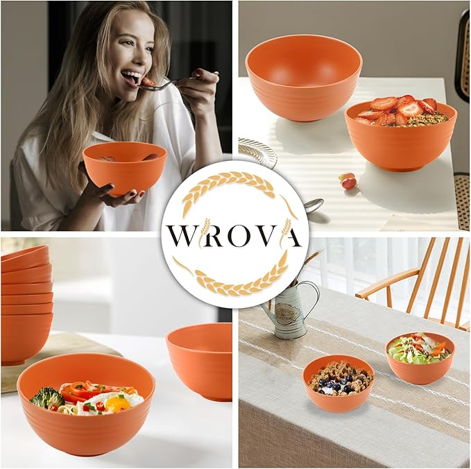 Wheat Straw Bowl Sets, Microwave and Dishwasher Safe Bowl Sets, Bowls suitable - Image 5