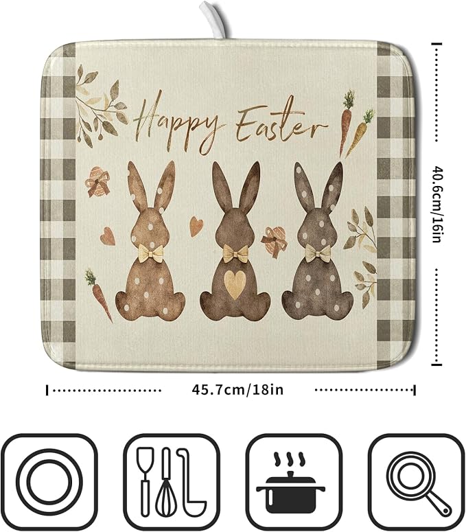 Giwawa Happy Easter Dish Drying Mat - Image 2