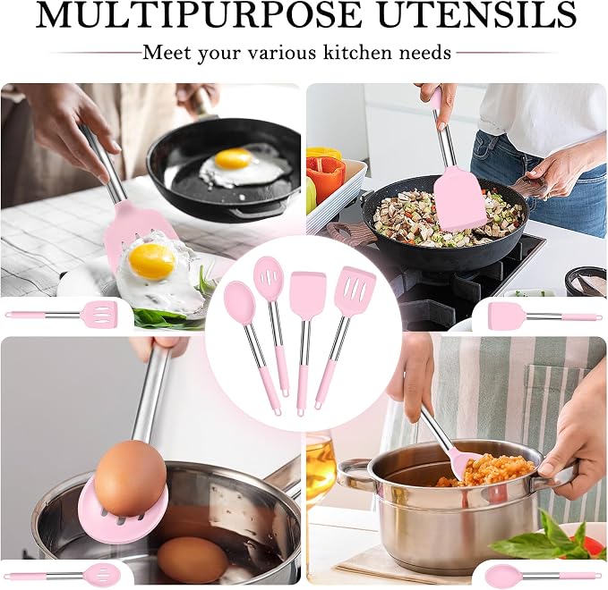 TeamFar Kitchen Utensils, for Frying Mixing Draining Turning, Healthy & - Image 6