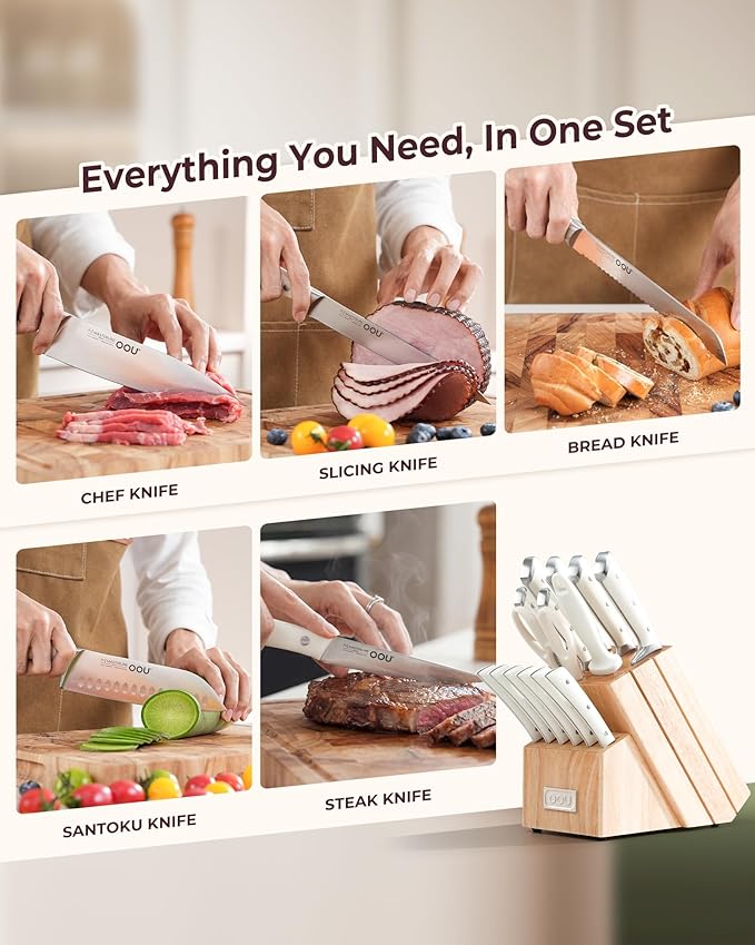 OOU 2026 Master Line 15-Piece German High Carbon Steel Knife Set - Image 5
