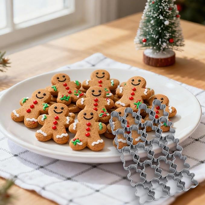 AIERSA Mini Gingerbread Cookie Cutter, Small Christmas Cookie Cutters, 1 Inch - Image 3