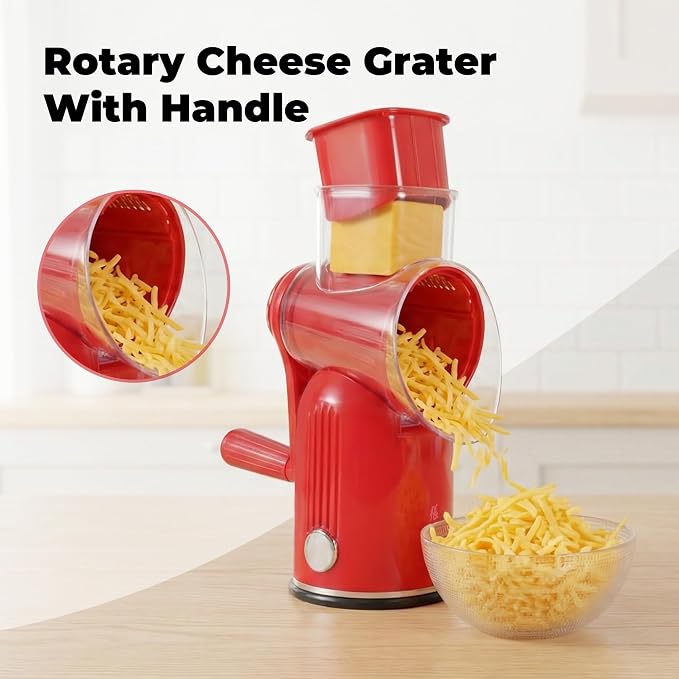 Rotary Cheese Grater Manual Hand Crank - Image 2