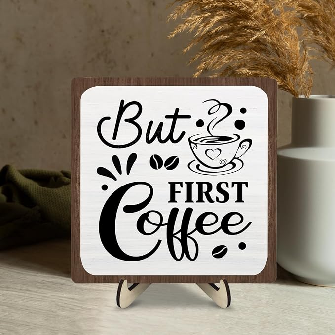 Coffee Bar Sign Plaque, Coffee Bar Accessories, Rustic Farmhouse Cafe Sign - Image 5