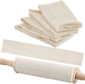 Patelai Set of 8 Rolling Pin Covers 14.96 x 1.97 Inch Cotton White Rolling Pin by Patelai