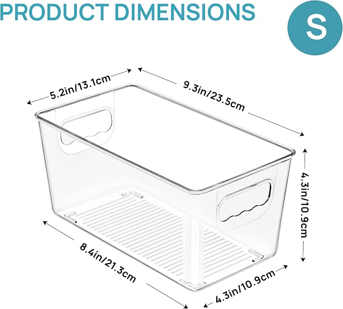 Vtopmart Clear Plastic Storage Bins, Countertops, Freezer Organization and - Image 2