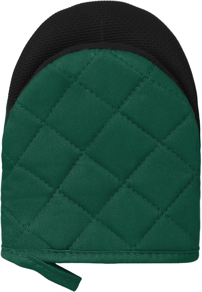 Short Oven Mitts, Heat Resistant 500°F, Silicone Grip Kitchen Gloves, Non-Slip - Image 6