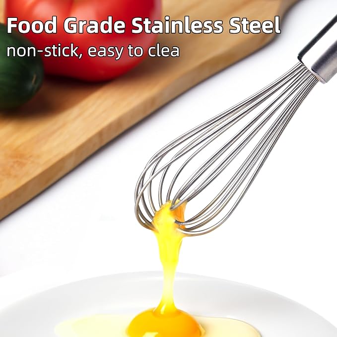 Stainless steel Small whisk for cooking, whisk is crafted - Image 3