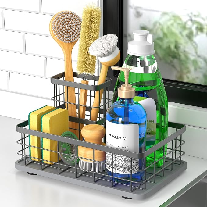 Kitchen Sink Caddy Organizer, Sponge Holder by HOKEMOM