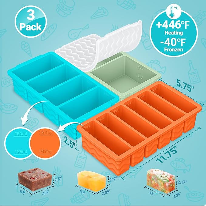 Doasuwish 3-Pack Silicone Freezer Trays - Image 3