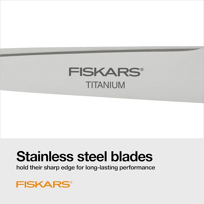 Fiskars 8” Comfort Grip Titanium Multipurpose Scissors - Image 4