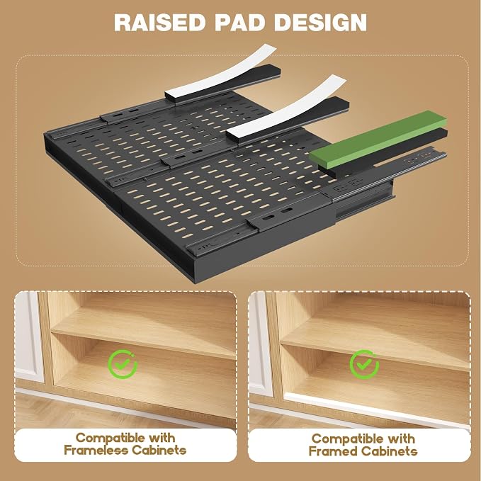 Seinloes 2 Pack Pull Out Cabinet Organizer - Image 3