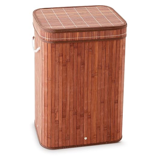 1 Pack 21 Gallon Bamboo Slim Trash Can by Kritkin