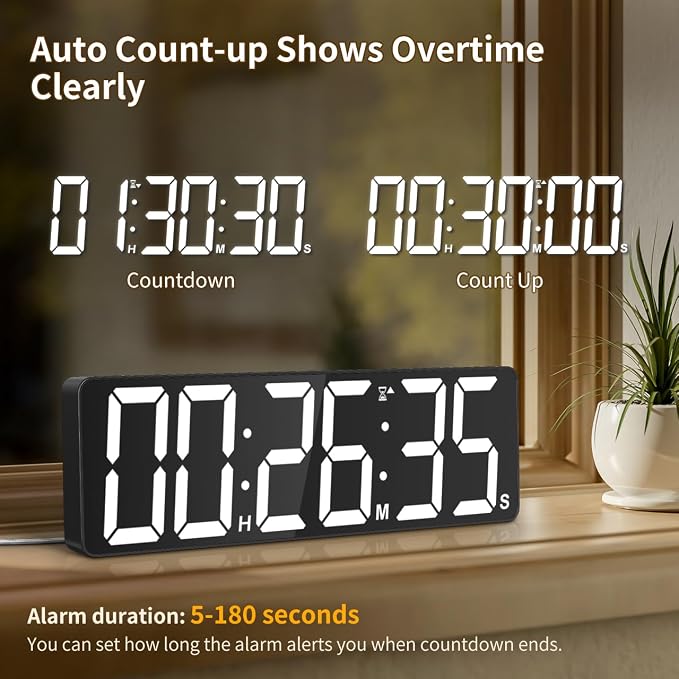 VOCOO 15.7" Large Digital Wall Timer - Image 6