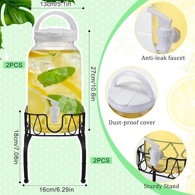 Tanlade 2 Pcs Plastic Drink Dispenser - Image 3