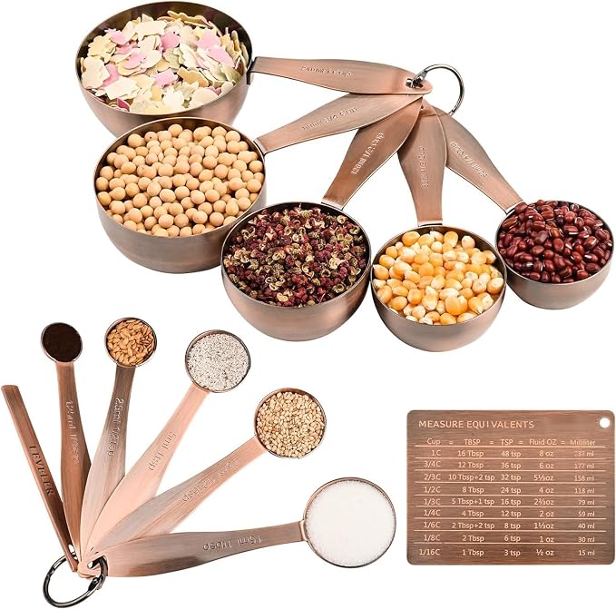 Measuring Cups and Spoons Set, 12 Pieces Stainless Steel Measuring Cup Set - Image 2