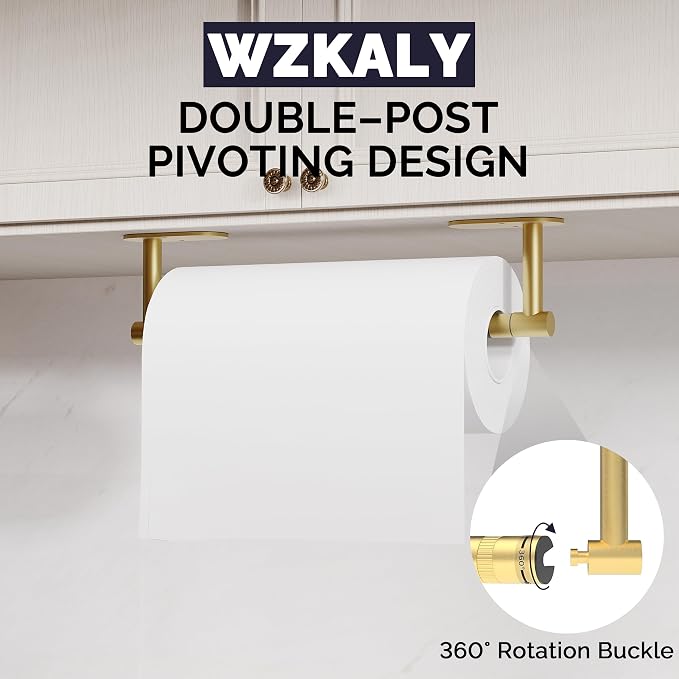 Paper Towel Holder Under Cabinet, Self Adhesive or Wall Mounted SUS304 - Image 4