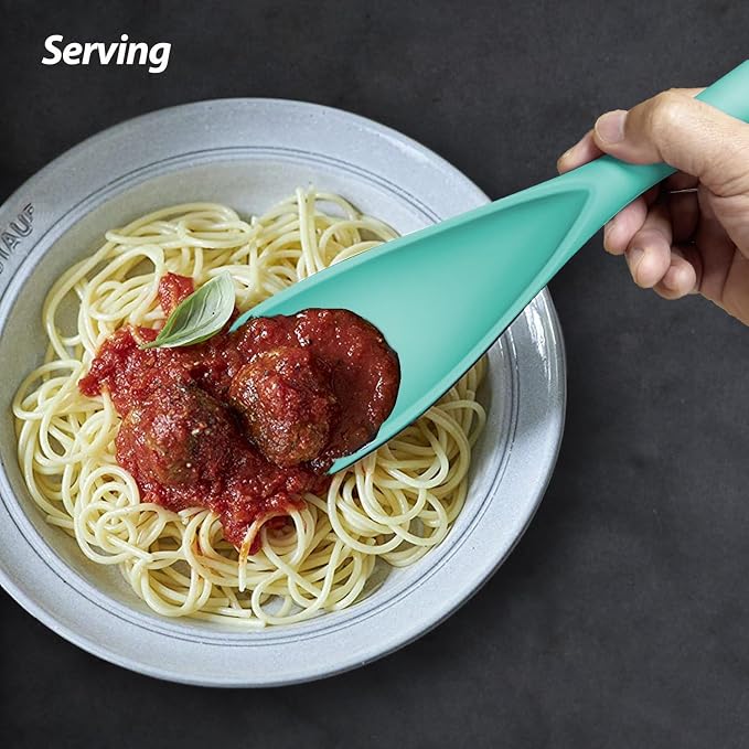 Cooking Spoon for Nonstick Cookwares, VOVOLY Silicone Spoon for Mixing - Image 7