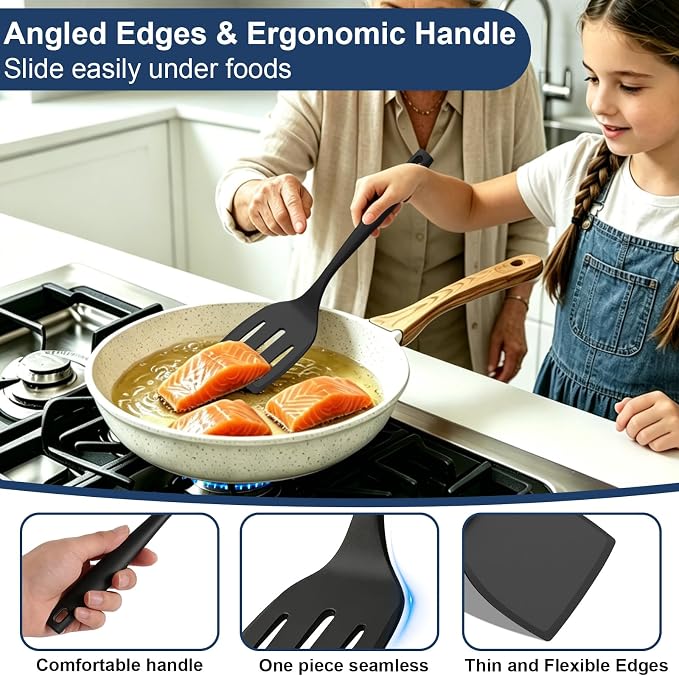 Silicone Spatula Turner, 600°F Heat Resistant Spatulas - Image 3