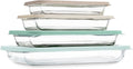 COOK WITH COLOR 8-Piece Deep Glass Baking Dish Set with Plastic Lids – by CookwithColor