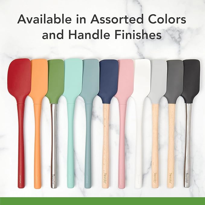 Tovolo Jar Spatula Silicone Long Stainless Steel Handle Scraper Spatula Black - Image 6