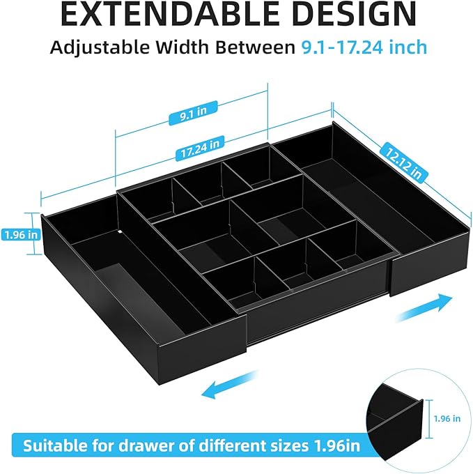 Marbrasse Expandable Desk Drawer Organizer, Desk Organizers and Accessories - Image 2