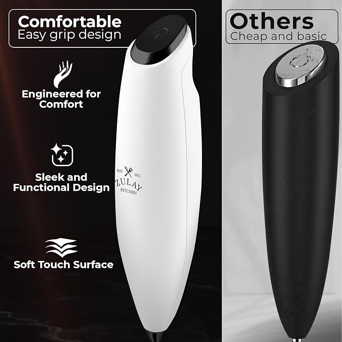 Zulay Kitchen Patented Tornado Triple Whisk Milk Frother - Image 4