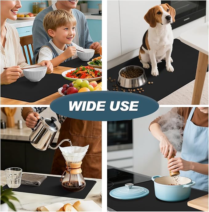 Dish Drying Mats for Kitchen Counter, Waterproof Coffee Mat for Countertop - Image 8