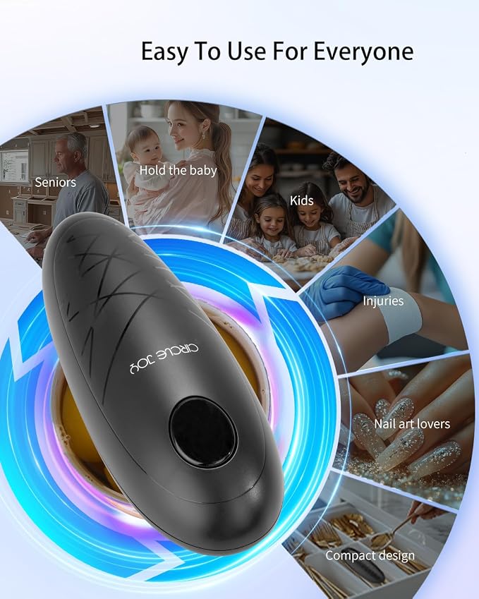 CIRCLE JOY Electric Can Opener, One-Touch Automatic Can Opening - Image 8