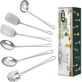 6 Pcs Cooking Utensils Set, Stainless Steel Kitchen Utensils, Heat Resistant by Unknown
