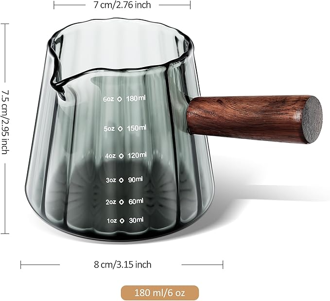 Joeyan 6 oz Grey Glass Measuring Cups - Image 6