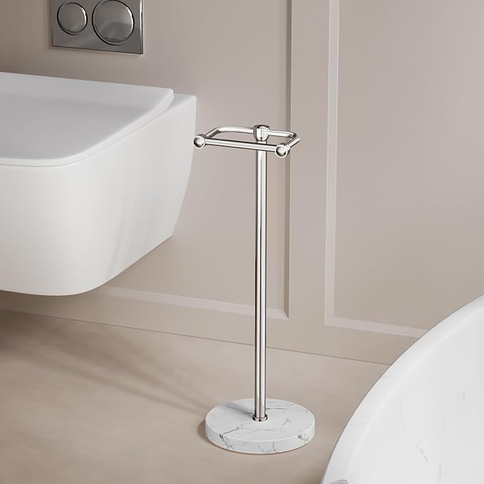 RARXTR Toilet Paper Holder Stand, Bathroom Free Standing Toilet Paper Stand - Image 2