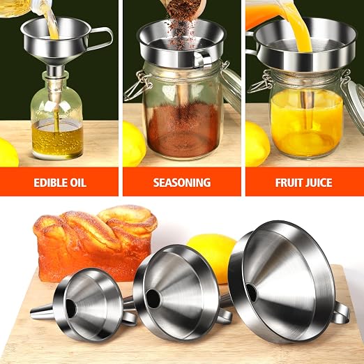 YGDZ Stainless Steel Funnel, Large Food Grade Metal Funnel - Image 4