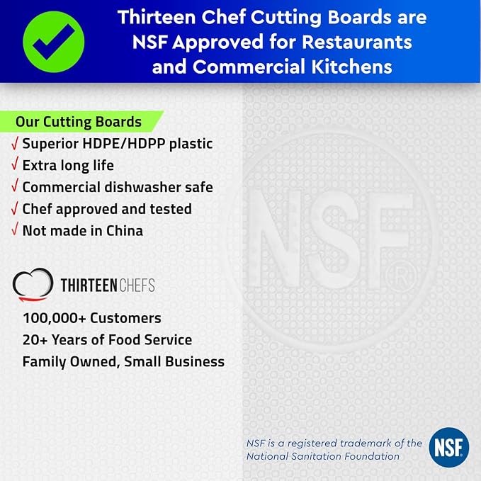 Thirteen Chefs Extra Large 24 x 18 Plastic Cutting Board - Image 3