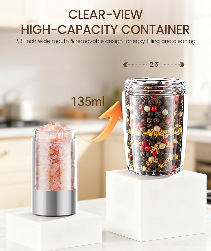 Gravity Electric Salt and Pepper Grinder Set - Image 3